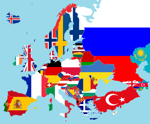 Europe Flags 600x498 